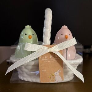 Rae Dunn Easter Chick Salt & Pepper Shakers in a Basket